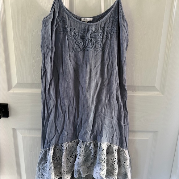 O'Neill Dresses & Skirts - O'Neill Blue and Gray Embroidered Dress